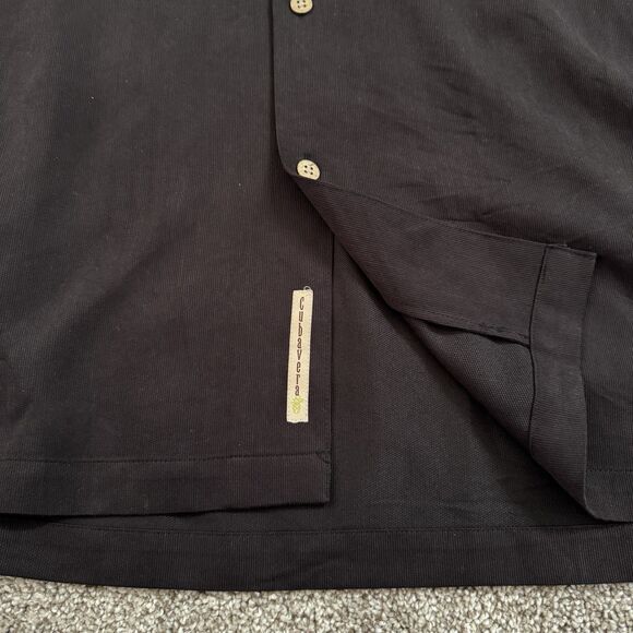 CUBAVERA Dos Equis XX Embroidered Black Shirt Pocket Size Medium NWT - Picture 7 of 13